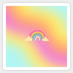 Pink Pastel Rainbow Sticker